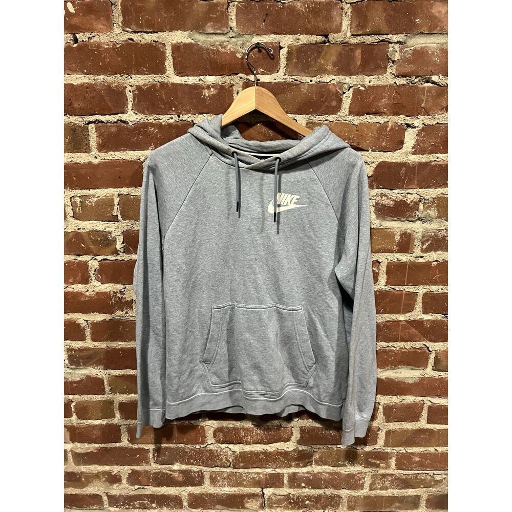 Nike Sportswear Womens Blue Pullover Hooded Sweatshirt Size Medium